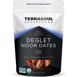 Terrasoul Superfoods Organic Deglet Dates, 2 Lbs - Pitted | Fresh | Natural Sweetener