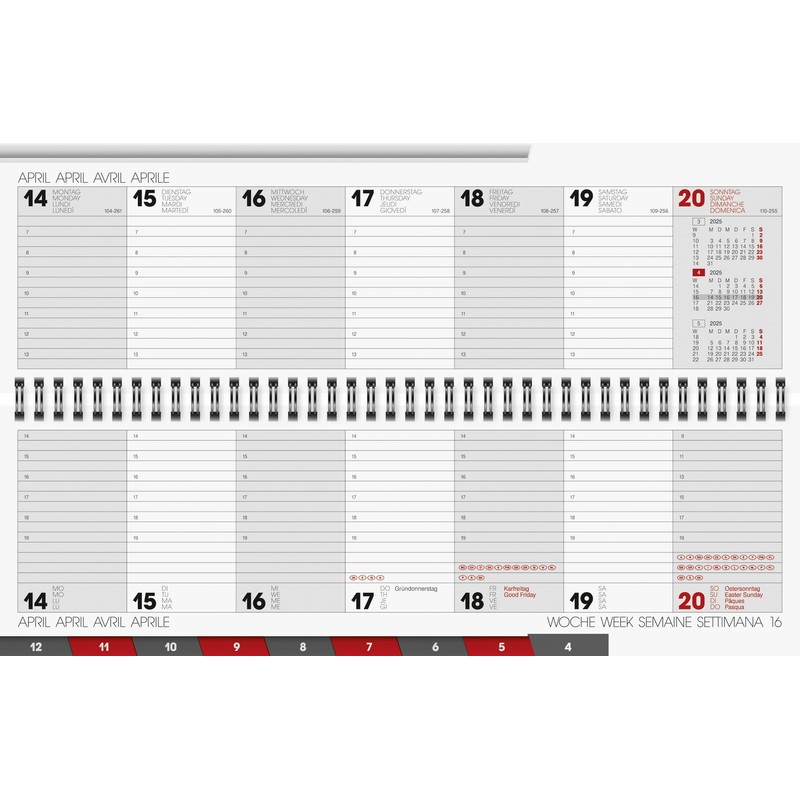 BRUNNEN Landscape Appointment Book Model 777 (2025), 2 Pages =