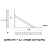NEODROP 12-Pack 12 Inch Heavy Duty Shelf Brackets, Large Wall