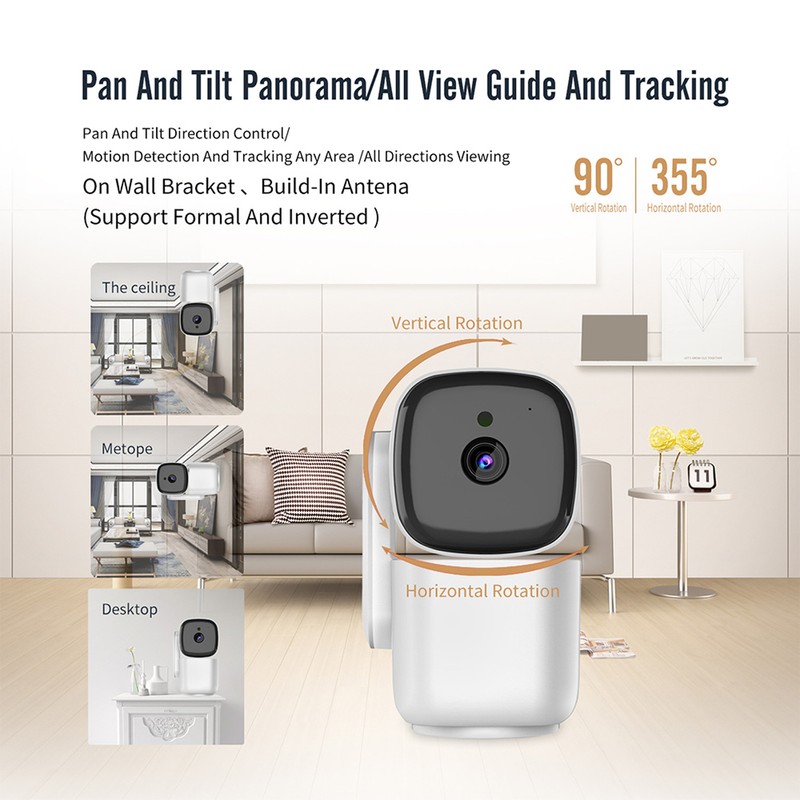 WiFi Security Camera 1080p Night Vision Auto Tracking 2 Way