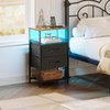 JARHETUN Nightstand Set 2 with Charging Station, Night Stand with