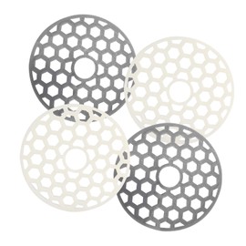Qrity 4 Pcs Shower Stall Drain Protector, Hair Catcher, Shower Drain Covers, for Bathroom Bathtub and Kitchen, Grey + White
