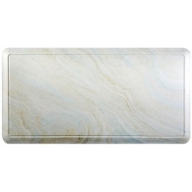 Home Dynamix Cat Cora Printed Embossed Gentle Step Marble Kitchen Mat, Grey/Blue, 19.6" x 39.3"
