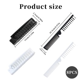 8-Piece Folding Comb, Travel Hair Brush, Foldable Hair Brush, Small Comb, Small Hair Brush for Takeaway, Mini Hair Brush