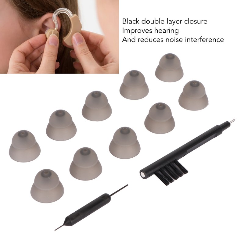 10pcs Sound Aid Replacement Domes Double Layers Sound Amplifier Earbud