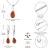 AMBEDORA Monique 2 Small Jewellery Set Polished Sterling Silver Baltic