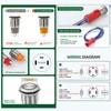 ZOYSEAY 12V Push Button Switch 20A Light Switch, with 12-24V