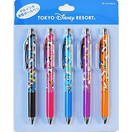 ミッキー ミニー ドナルド デイジー チップ と デール 水性 ボールペン 5本 セット (キャラクター柄) ( ディズニーリゾート限定 )