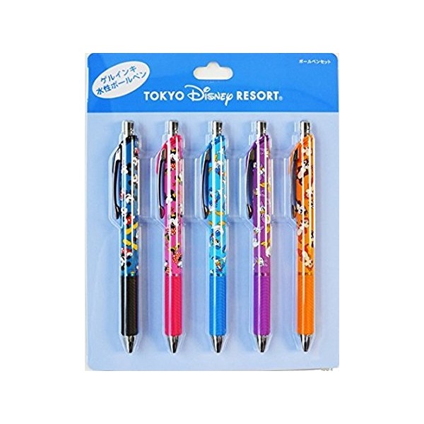 ミッキー ミニー ドナルド デイジー チップ と デール 水性 ボールペン 5本