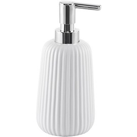 Gedy Marika Soap Dispenser, Ceramic, White, 8 x 8 x 18