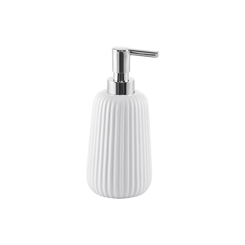 Gedy Marika Soap Dispenser, Ceramic, White, 8 x 8 x