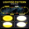 Windance Motorcycle Auxiliary Spotlight Fog Light, 32W Yellow White 4