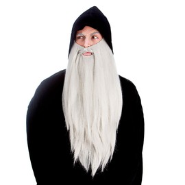 Wicked Costumes Adult Deluxe Long Grey Beard Fancy Dress Accessory