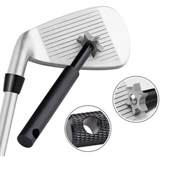 N-KONGJIAN Golf Club Groove Sharpener, Iron Wedge Groove Sharpener Tool with 6 Carbide Tungsten Steel Cutters, Golf Club Cleaner Re-Grooving Cleaning Tool