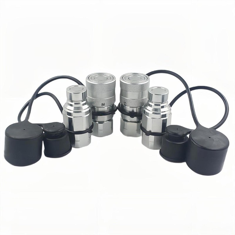 2-Sets 1/2" Skid Steer Bobcat Flat Face Hydraulic Quick Disconnect