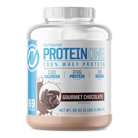 NutraOne ProteinOne Whey Protein Promote Recovery and Build Muscle with a Protein Shake Powder for Men & Women (Gourmet Chocolate - 5 lbs)