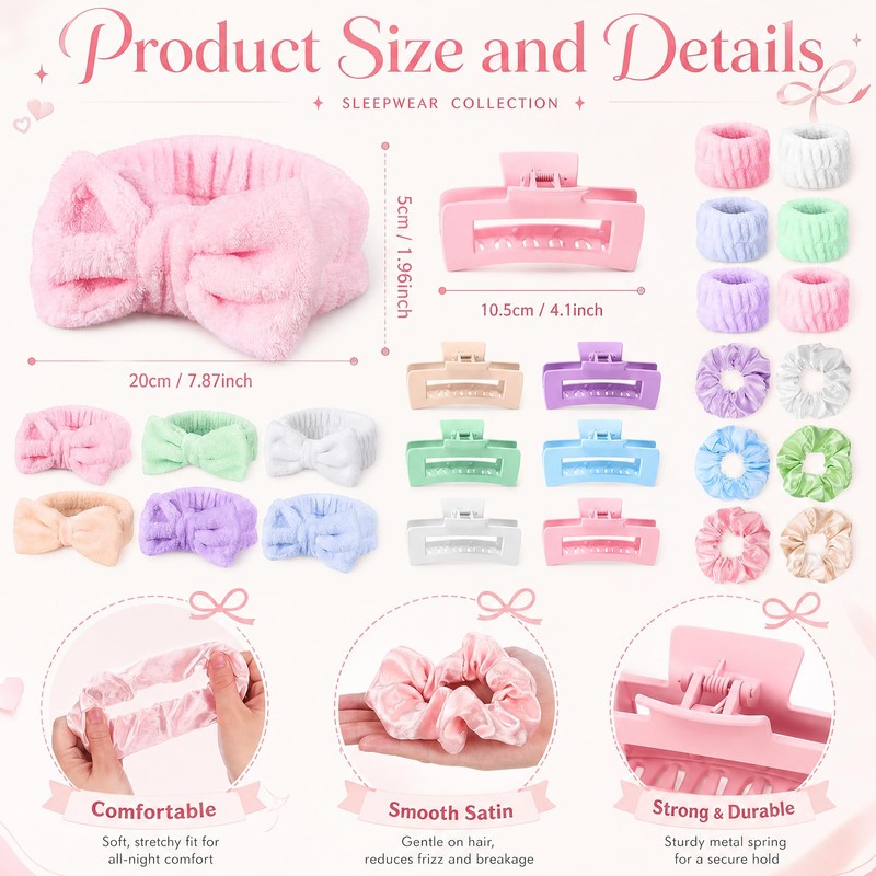 48 Pcs Girls Sleepover Party Kit, Spa Party Favors Set,