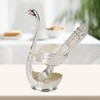 Swan Base Holder Forks Set Aluminum Silver Fashion Rustproof Decorative