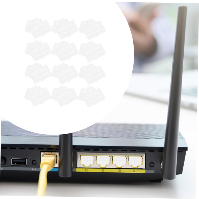 SHOWERORO 50pcs Ethernet Port Dust Plug Protector for Network Routers