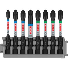 Bosch Professional 8pcs. Screwdriver Bit Set (Impact Control, PZ/PH Bits, Length 50mm, Universal Holder, Pick and Click, Accessory Impact Drill)