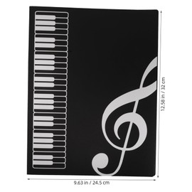 SUPVOX Precision Sheet Music Binder for Document Storage Pages for Piano Scores Choir Music Marching Band Elegant Frosted Texture Capacity Flip Folder Pages