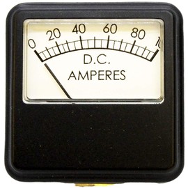 Amp Meter for Battery Charger, 100 Amp, Clamp-Mount, Steel Case and Face, Heavy-Duty, 0-100A DC Scale, Fits Various 50-100 Amp Chargers