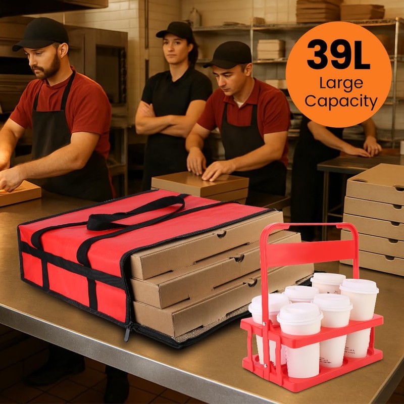 Bodaon Insulated Bag-Pizza Bags for Delivery & Plastic Portable Drink