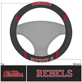 FANMATS 25591 Ole Miss Rebels Embroidered Steering Wheel Cover