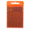 10Pcs Cobalt Drill Bits Set Twisted High Speed Steel 3/16In