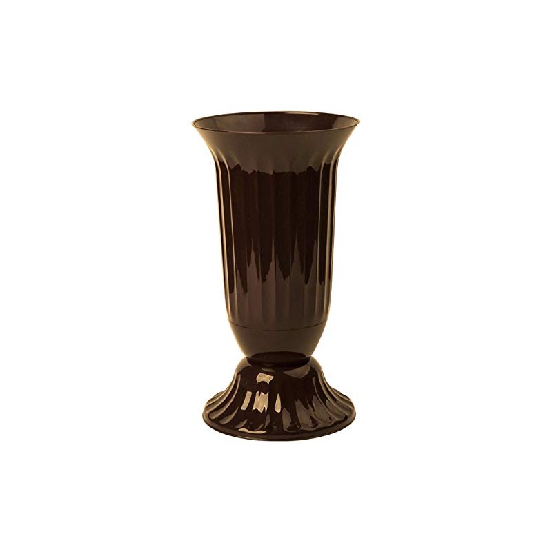 Engelland Round Plastic Garden or Grave Vase with Removable Base