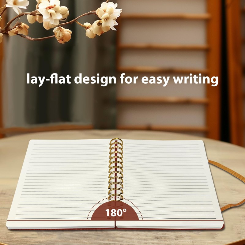 DWIYITTN A5 Spiral Notebook and Pen Set, 160 Lined Pages