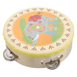 Kisangel Handheld Tambourine Drum for Vibrant Percussion Musical Instrument for Engaging Design Durable Cloth for Classroom Activities Family Bonding