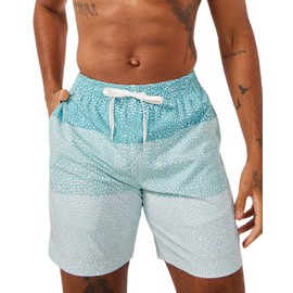 Chubbies Men’s Swim Shorts, Stretch Swimming Board Trunks, Beach Shorts, Quick Dry, 7 Inch Inseam, Blue,white, Small