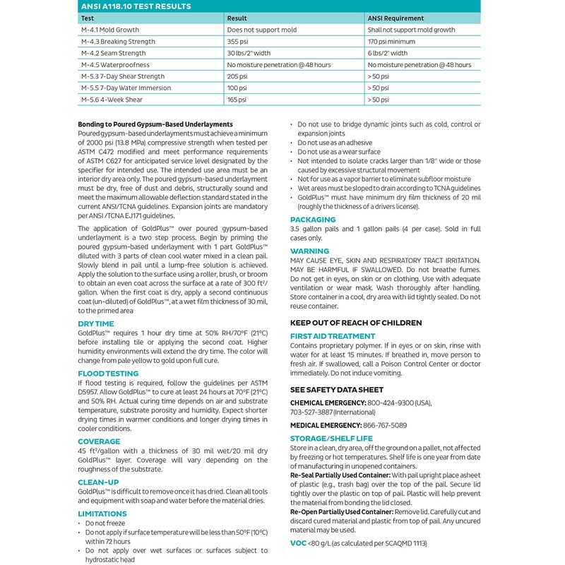 Bostik GoldPlus Waterproofing and Antifracture Membrane