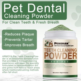 Natural Dog Dental Care Powder 180g | Teeth Cleaning & Fresh Breath Formula | Plaque & Tartar Control | Oral Health Support for Dogs | Vet-Recommended Solution