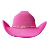 Sombrero Vaquero Texana Para Dama Fiesta Disfraz Rosa Negro