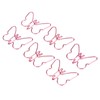 50Pcs Pink Butterflies Paperclip Cartoon Color Plating Innovative Cute Paperclips