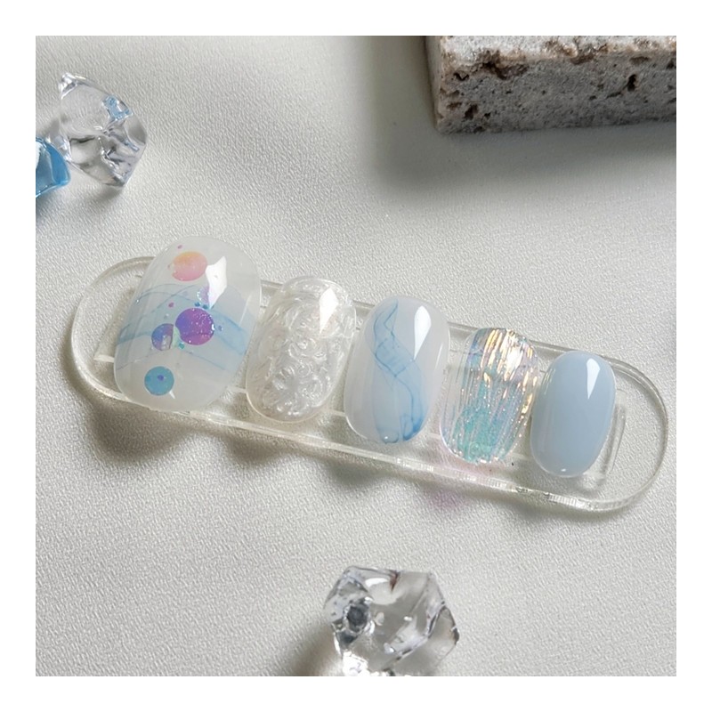 Splash Nail Tips - Coffin Egg / 물보라 네일팁 -