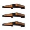 EZYDECOR Shelf Bracket 4 Inch Black Shelf Brackets Wall Mounted