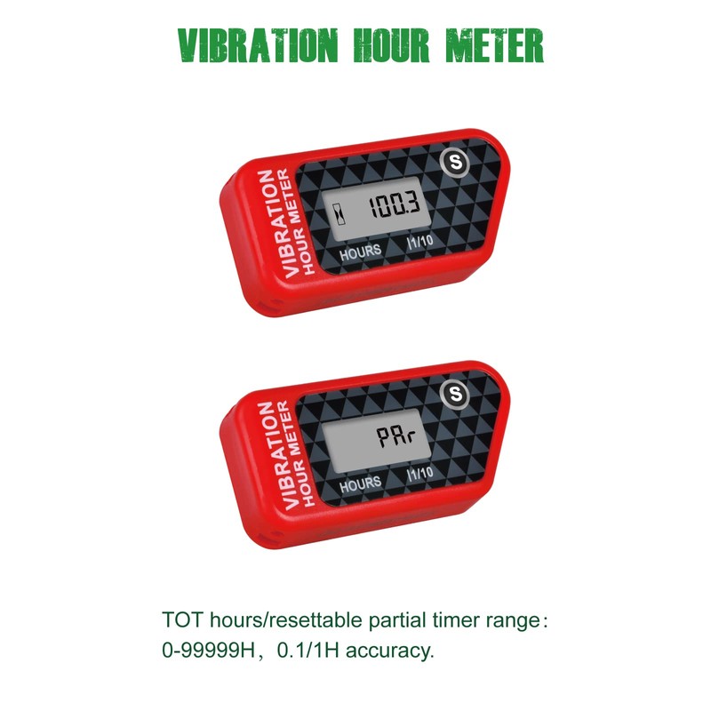 Yooreal Vibration Hour Meter,Maintenance Hours for Gas Diesel Engine Powered