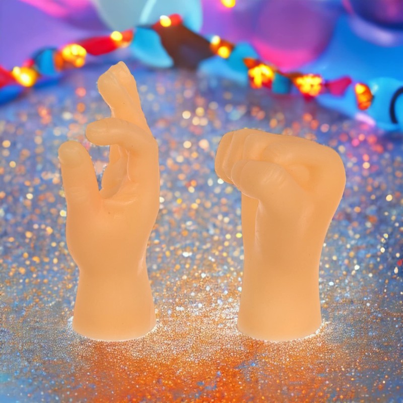 Set of 6 Finger Puppets Hand Gestures Funny Finger Puppets
