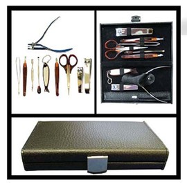10 Piece Manicure Set In 6" X 4.5" X 1" Travel Case