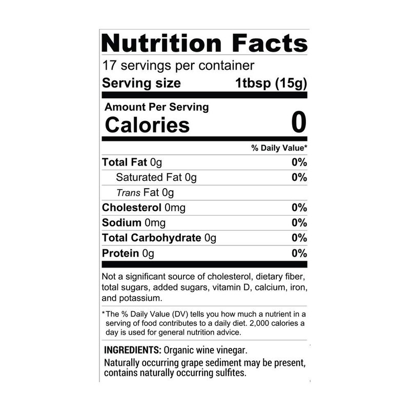 Greek Red Wine Vinegar - Organic - NonGMO - Gluten