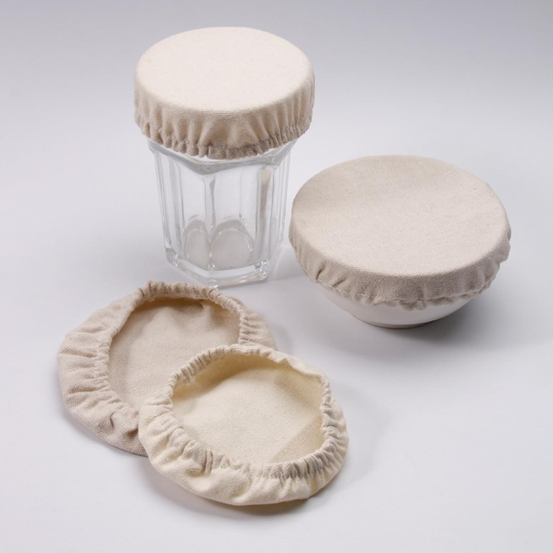 BakeMaster 6 Pack Sourdough Cover Reusable Fermentation Lids for Jars