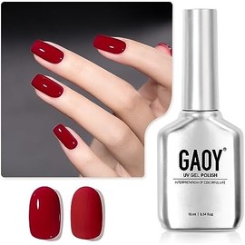 GAOY Esmalte De Uñas De Gel Rojo, 16 Ml, Esmalte De Gel Remojo, Curado Con Luz Uv Para Manicura De Bricolaje En Casa, 1201 Rojo Carmín