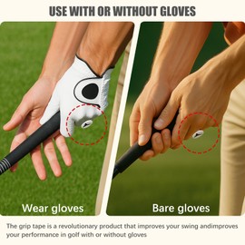 2Pack Golf Grip Trainer, Non-Slip Swing Correction Pad, Golf Training Aid for Indoor/Outdoor Practice to Improve Posture & Accuracy (Gray)