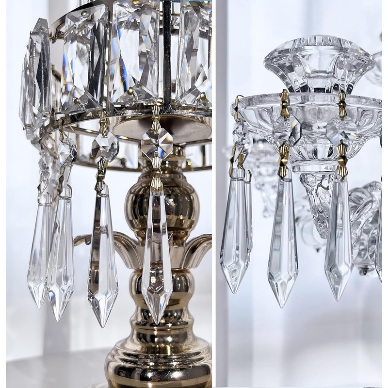 H&D 15pcs Large Clear Crystal Chandelier 60mm Icicle U-Drop Prisms