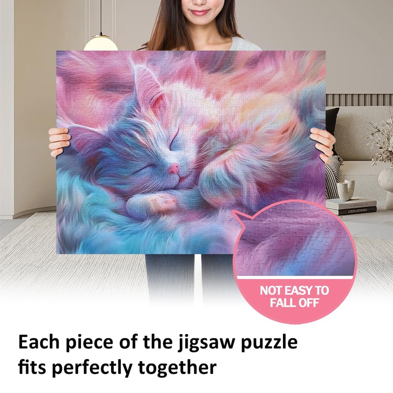 Yunlus Jigsaw Puzzles for Adults 1000 Pieces Cure Sweet Cat