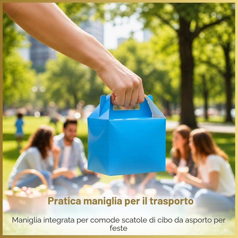 SHATCHI Confezione da 30 Sacchetti in Cartone per Pranzo da