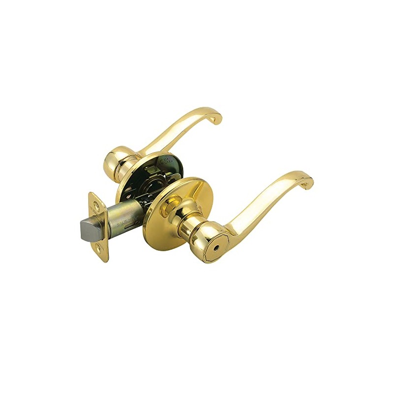 Design House Scroll Privacy Bedroom and Bathroom Door Lever, Polished